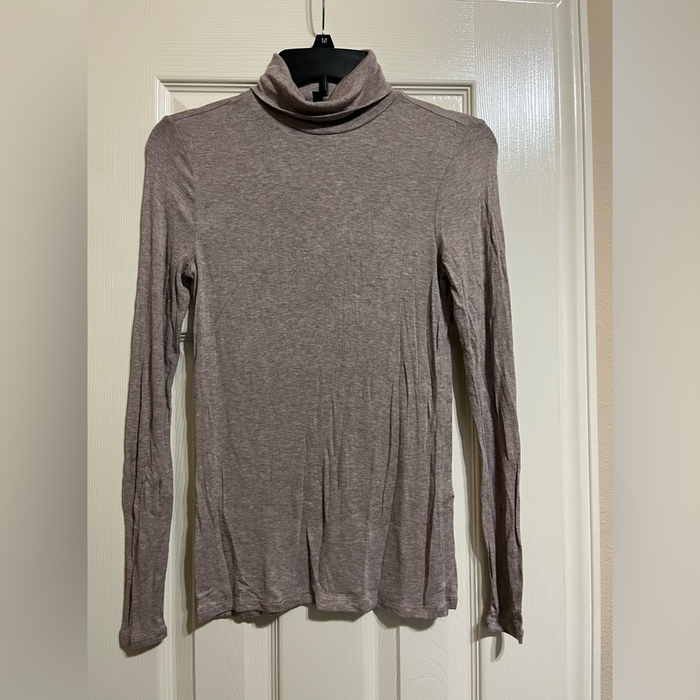 White House Black Market Heather Beige Knit Top